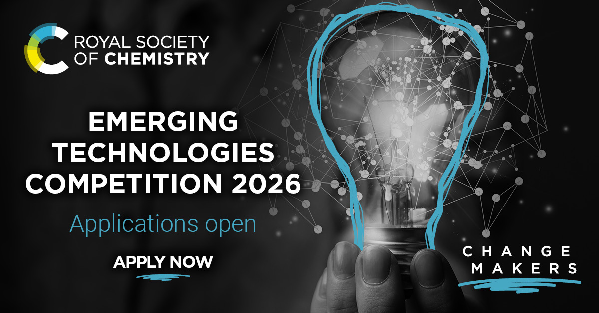 Royal Society of Chemistry Launches £50,000 Emerging Technologies Competition 2026